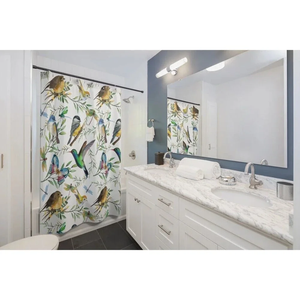 Whimsical Bird Shower Curtain Classic Bath Curtain